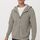 hessnatur Herren Kapuzen-Strickjacke aus Bio-Baumwolle und Bio-Merino - grau - Größe 54