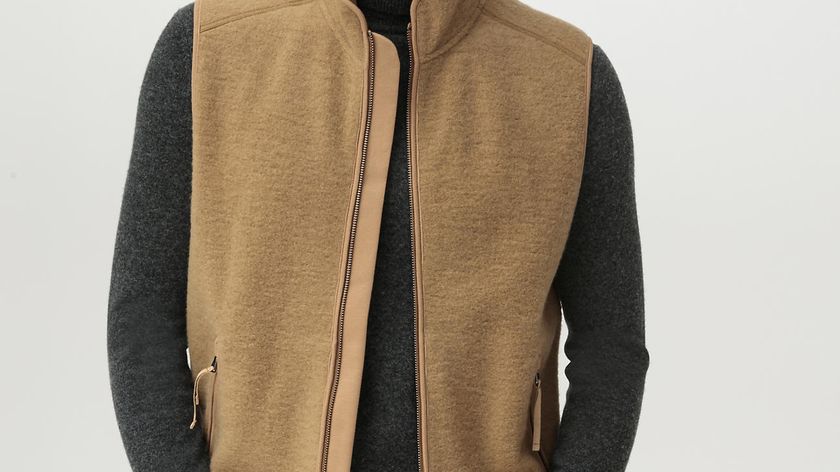 hessnatur Herren Wollfleece-Weste aus Bio-Merinowolle - braun - Größe S