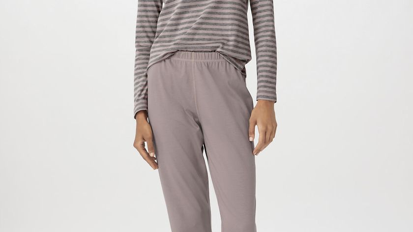 hessnatur Damen Schlafhose Regular PURE COTTON - lila - Größe 42