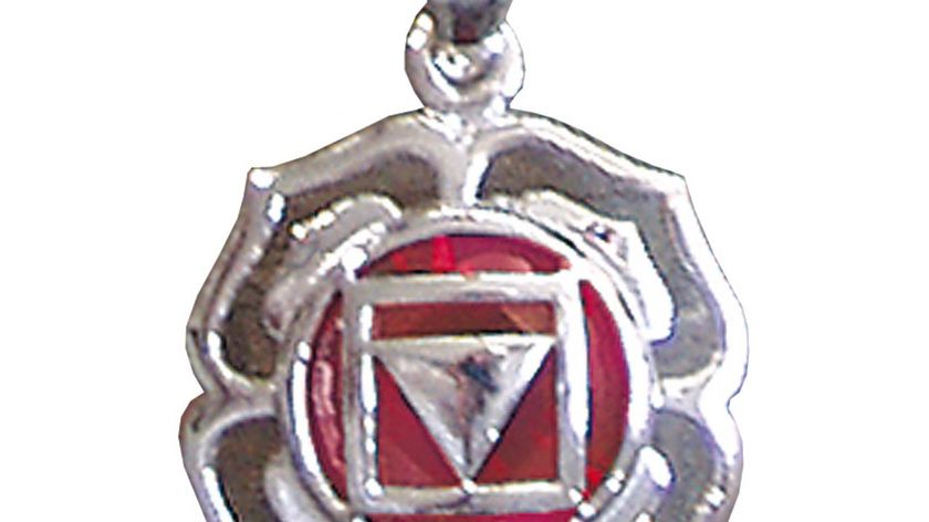 Anhänger "Muladhara Chakra" Zirkon Silber 925 4,6g