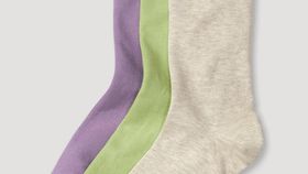 hessnatur Damen-Socken im 3er-Pack aus Bio-Baumwolle - lila - Größe 35-37
