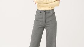 hessnatur Damen Jersey-Hose aus Bio-Baumwolle - grau - Größe 40