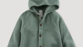hessnatur Baby Softfleece-Jacke aus Bio-Baumwolle - grün - Größe 86/92