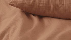 hessnatur Baby Musselin Bettwäsche aus Bio-Baumwolle - braun - Größe 100x135 / 40x60 cm
