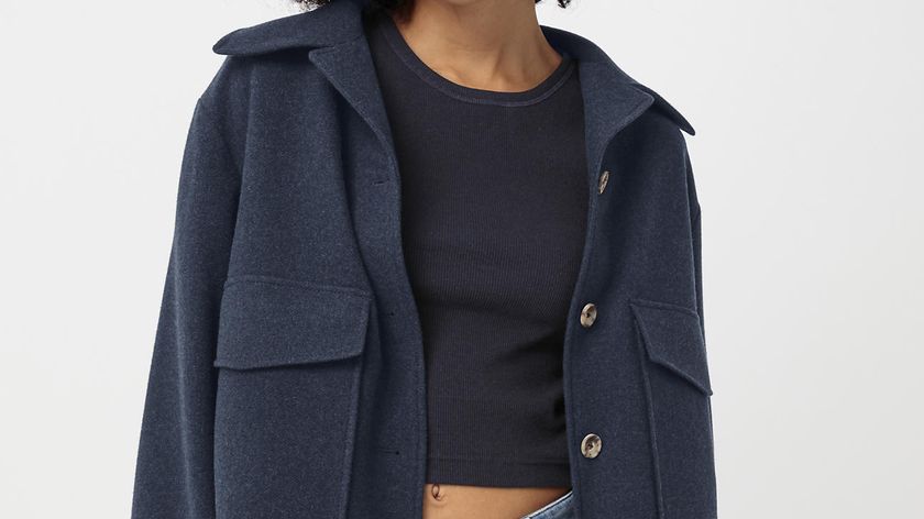 hessnatur Damen Jacke BetterRecycling aus Schurwolle - blau - Größe 40