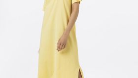 hessnatur Damen Shirtkleid aus Bio-Baumwolle - gelb - Größe 42