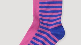hessnatur Damen-Socken im 2er-Pack aus Bio-Baumwolle - rosa - Größe 41-43