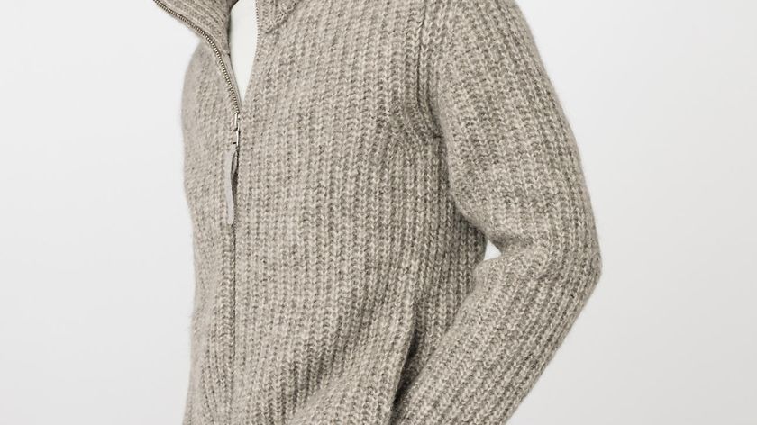 hessnatur Herren Strickjacke aus Alpaka mit Bio-Baumwolle - grau - Größe 56