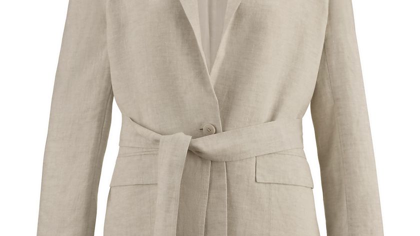 hessnatur Damen Blazer aus Bio-Leinen - natur - Größe 46