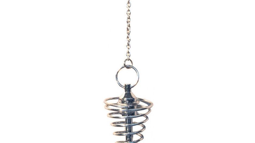 Pendel aus Messing "Spirale" verchromt