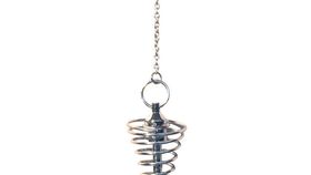 Pendel aus Messing "Spirale" verchromt