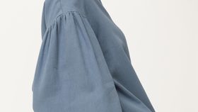hessnatur Damen Kleid aus Bio-Baumwolle mit Leinen - blau - Größe S