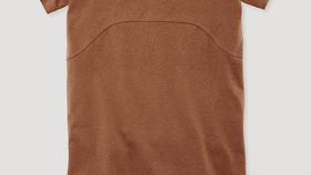 hessnatur Kinder Shirt-Kleid BetterRecycling aus Bio-Baumwolle - braun - Größe 122/128