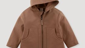 hessnatur Baby Softshell-Jacke aus Bio-Baumwolle - braun - Größe 98/104