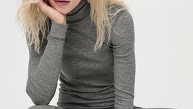 hessnatur Damen Langarmshirt Regular COTTON - MERINO - SILK - grau - Größe 38