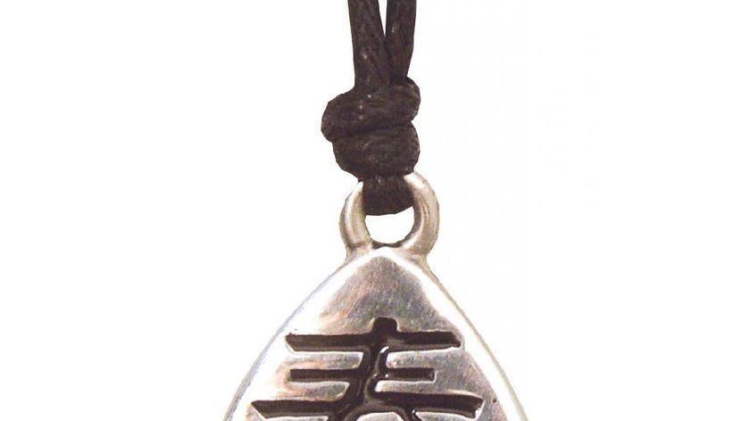 Anhänger "Tai" Zinn 3cm mit Baumwollband