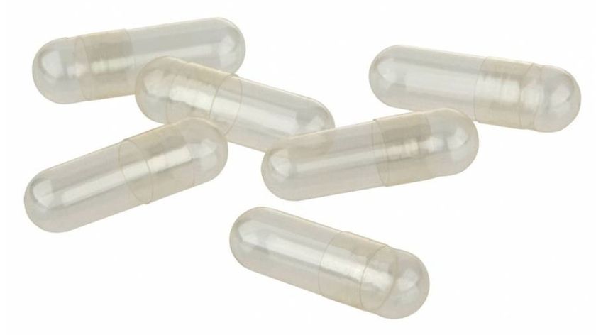 100 transparente vegane Kapseln / Leerkapseln Größe 0