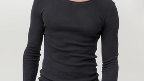 hessnatur Herren Langarmshirt Regular im 2er-Pack PURE NATURE aus Bio-Baumwolle - schwarz - Größe 7