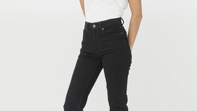 hessnatur Damen Coreva™ Jeans LINN High Rise Slim aus Bio-Denim - schwarz - Größe 28/34