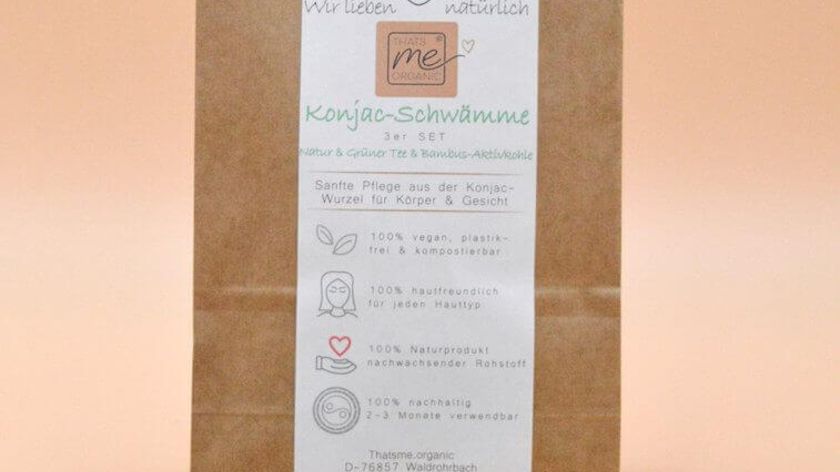 Natürliche Konjac-Schwämme für Körper & Gesicht 3er SET