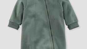 hessnatur Baby Fleece-Overall aus Bio-Baumwolle - grün - Größe 62/68