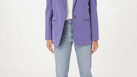 hessnatur Damen Blazer Relaxed aus TENCEL™ Lyocell mit Bio-Baumwolle - lila - Größe 42