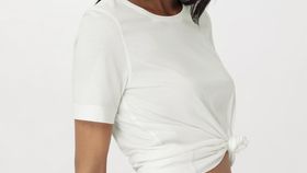 hessnatur Damen Schlafshirt Regular PURE COTTON - weiß - Größe 38