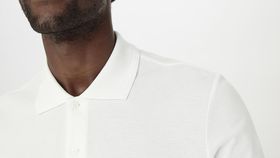 hessnatur Herren Zwirn Polo Shirt Regular aus Bio-Baumwolle - weiß - Größe 56