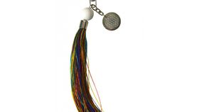 Schlüsselanhänger "Blume des Lebens" Nylon bunt 18cm