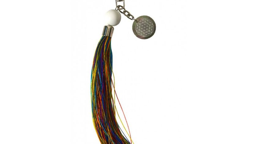 Schlüsselanhänger "Blume des Lebens" Nylon bunt 18cm