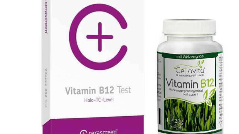 Vitamin B12 Test Set plus 60 Kapseln Vitamin B12 - schnell und bequem zu Hause durchführen von ceras
