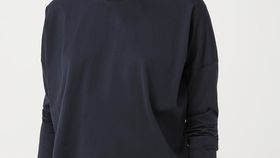 hessnatur Damen Langarm-Shirt aus Bio-Baumwolle - blau - Größe 36