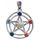 Anhänger "Pentagramm" 7 Chakrensteine Silber 925 6,0g