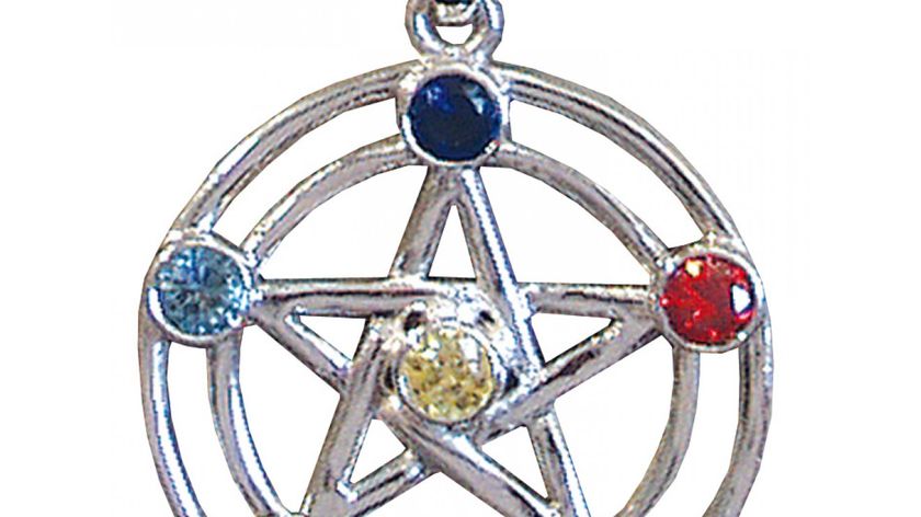 Anhänger "Pentagramm" 7 Chakrensteine Silber 925 6,0g