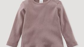 hessnatur Baby Shirt aus Bio-Baumwolle mit Schurwolle - lila - Größe 50/56