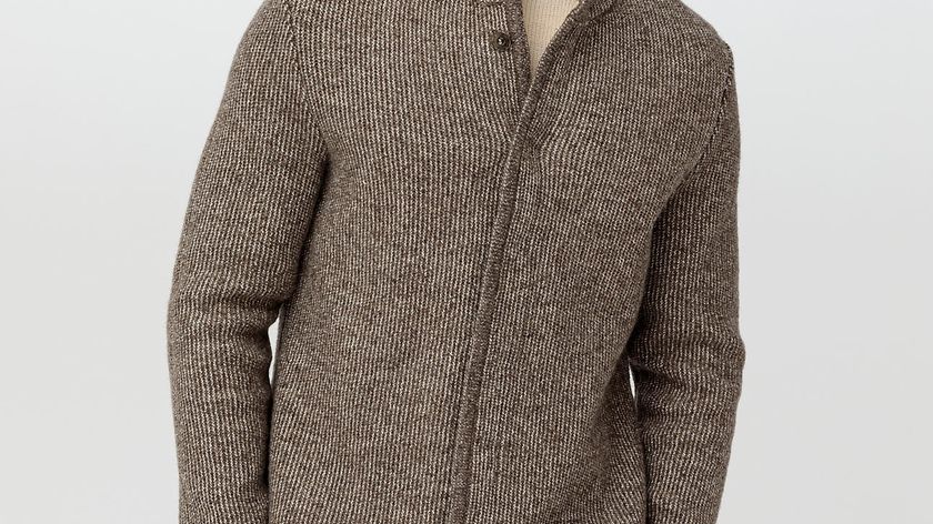 hessnatur Herren Strickjacke aus Rhönwolle mit Bio-Baumwolle - beige - Größe 48