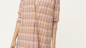 hessnatur Damen Flanell-Nachthemd aus Bio-Baumwolle - gelb - Größe 38
