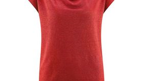 Living Crafts Shirt mit Wasserfallkragen - aus Bio Leinen
