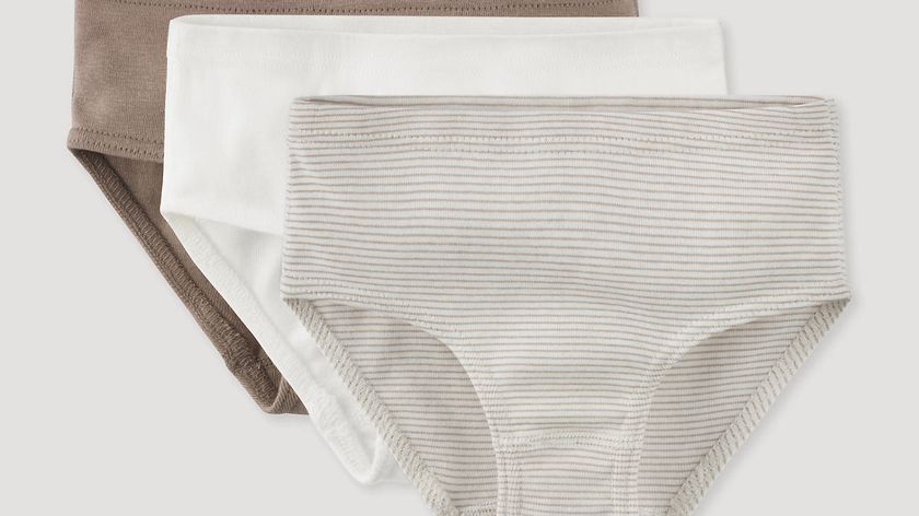 hessnatur Kinder  Slip im 3er-Set aus Bio-Baumwolle - lila - Größe 122/128