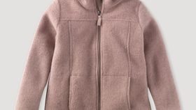 hessnatur Kinder Wollfleece-Jacke aus Bio-Merinowolle - lila - Größe 98/104