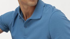 hessnatur Herren Poloshirt Zwirnjersey aus Bio-Baumwolle - blau - Größe 48