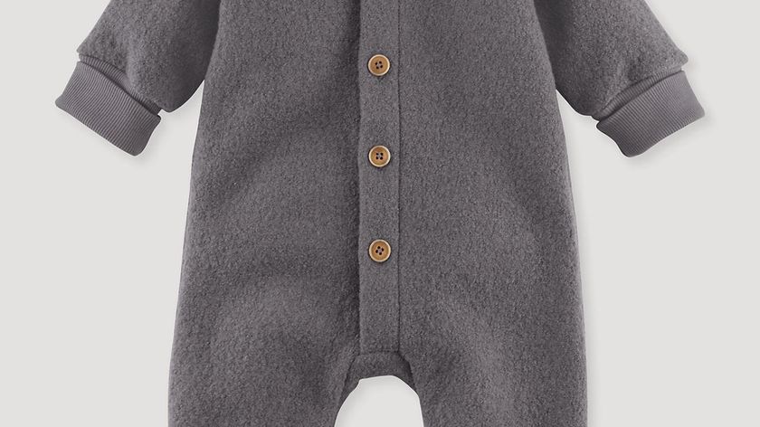 hessnatur Baby Wollwalk-Overall mit Jerseyfutter aus Bio-Merinowolle - lila - Größe 62/68