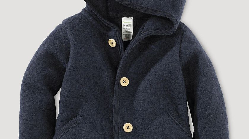 hessnatur Baby Walkjacke aus Bio-Merinowolle - blau - Größe 62/68