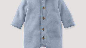 hessnatur Baby Softfleece Overall Regular aus Bio-Baumwolle - blau - Größe 62/68