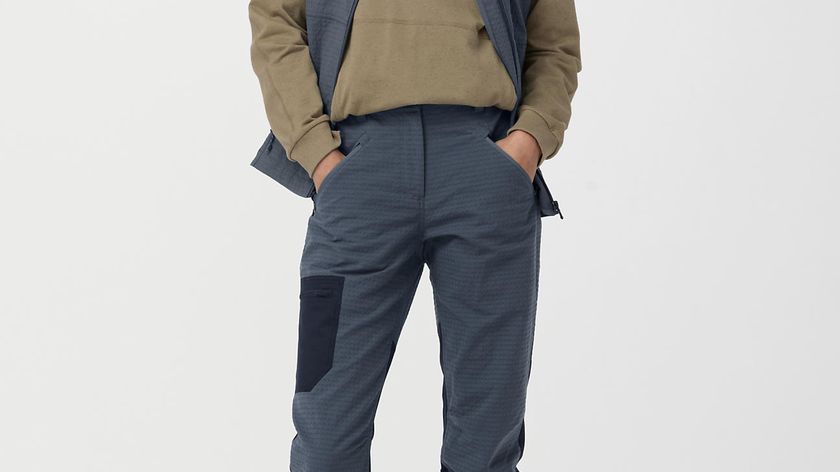 hessnatur Damen-Outdoor Hose Softshell Grid aus Bio-Baumwolle - blau - Größe 42