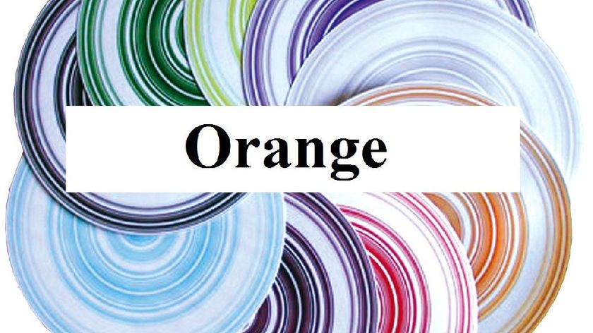 Gravitationswellen Mandala "Sonne" Orange 18cm