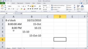 Work With Date and Time & Use Efficient Workbooks in Excel 2010