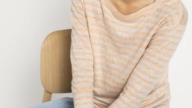 hessnatur Damen Langarmshirt aus Leinen - orange - Größe 46