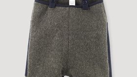 hessnatur Baby Walkhose aus Bio-Merinowolle - grün - Größe 74/80