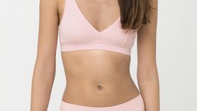 hessnatur Damen Ripp-Taillenslip High Waist aus Bio-Baumwolle - rosa - Größe 40